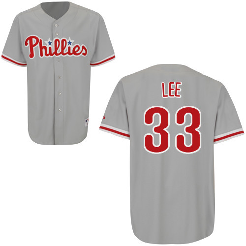 Cliff Lee #33 mlb Jersey-Philadelphia Phillies Women's Authentic Road Gray Cool Base Baseball Jersey